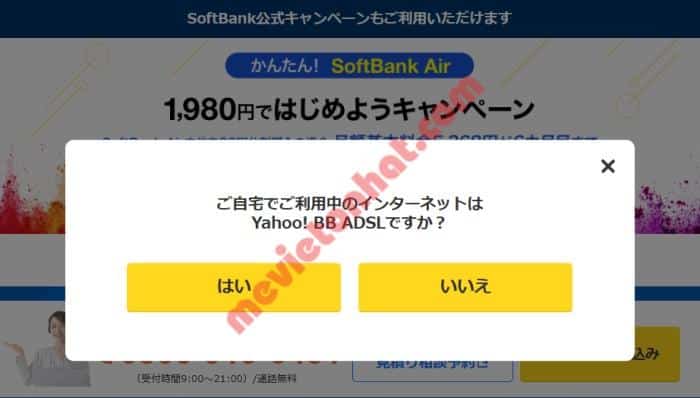 Hướng dẫn đăng ký wifi con chó softbank air qua đại lý yahoo 147